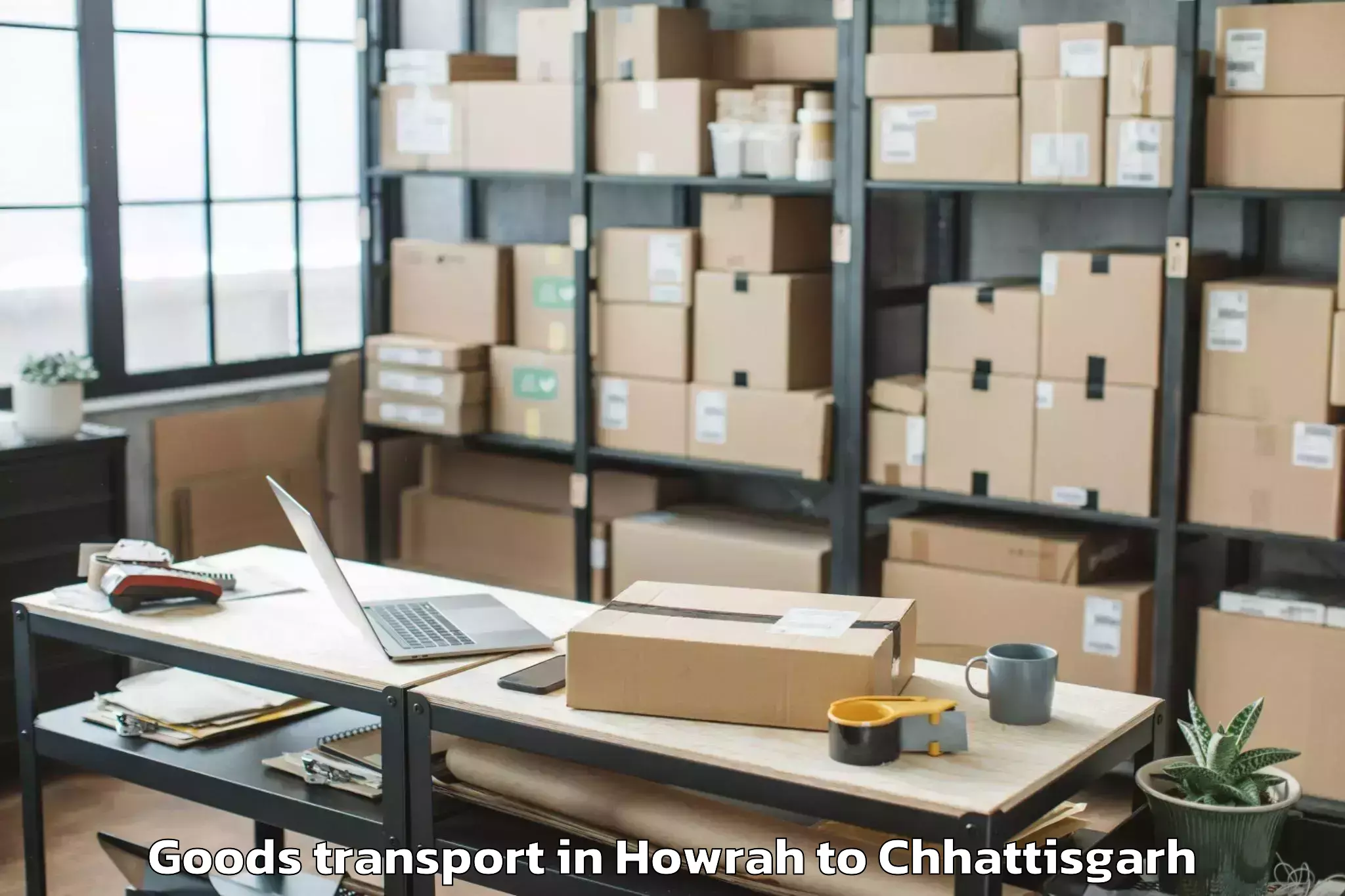 Leading Howrah to Kawardha Goods Transport Provider